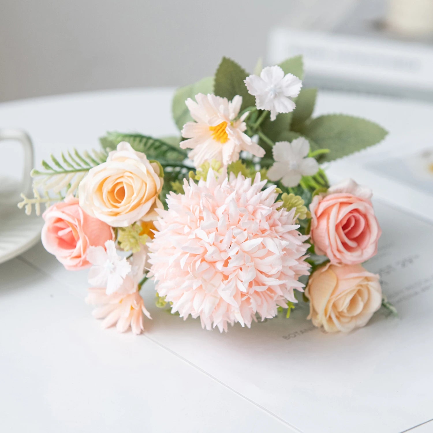 Artificial Silk Peony Bouquet