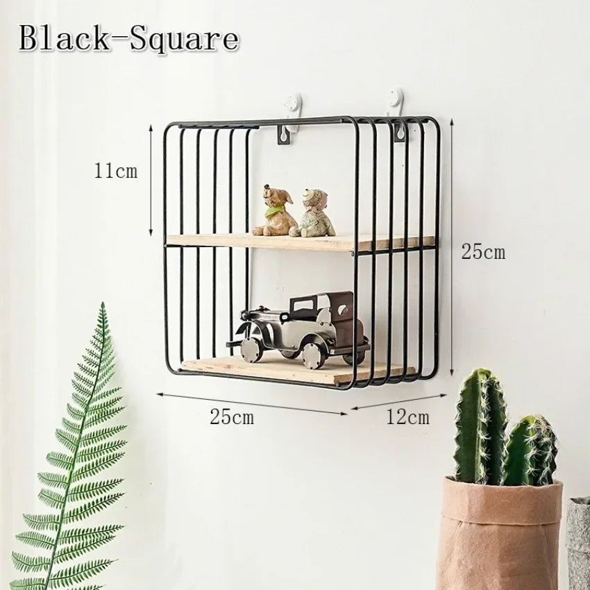 Black/Gold Nordic Wall Shelf