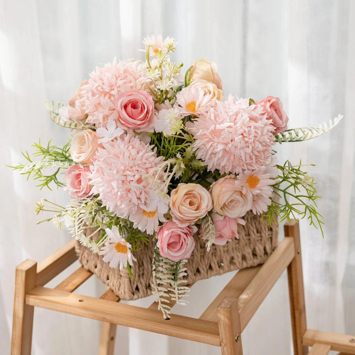 Artificial Silk Peony Bouquet