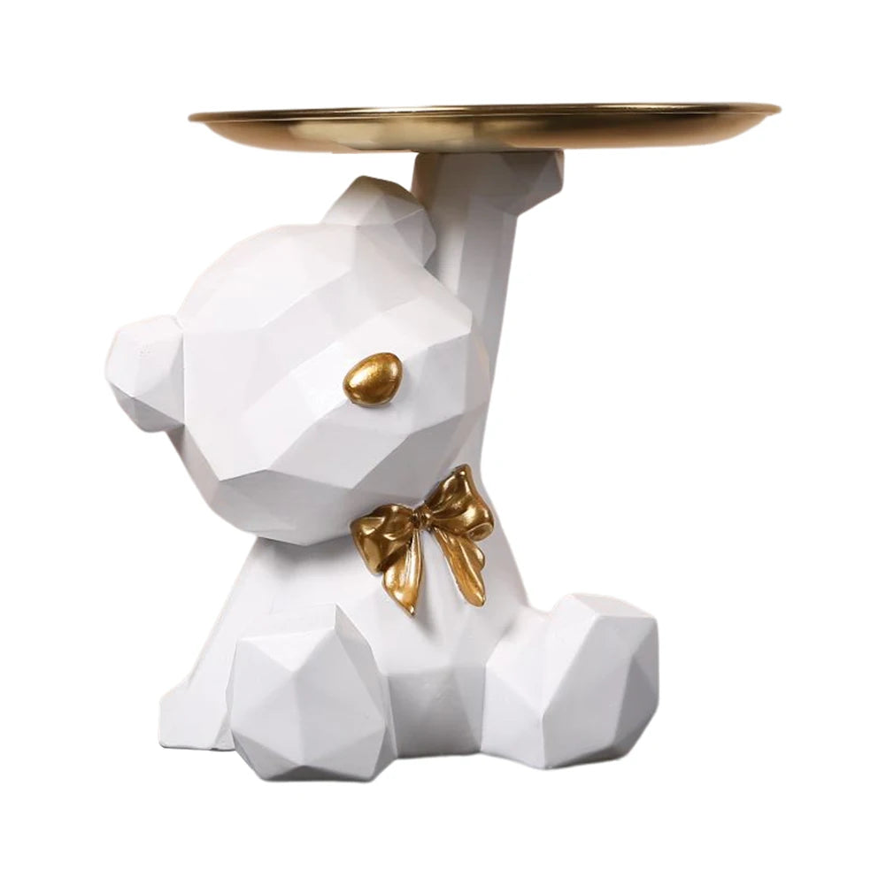 Geometric Bear Key Holder Figurine