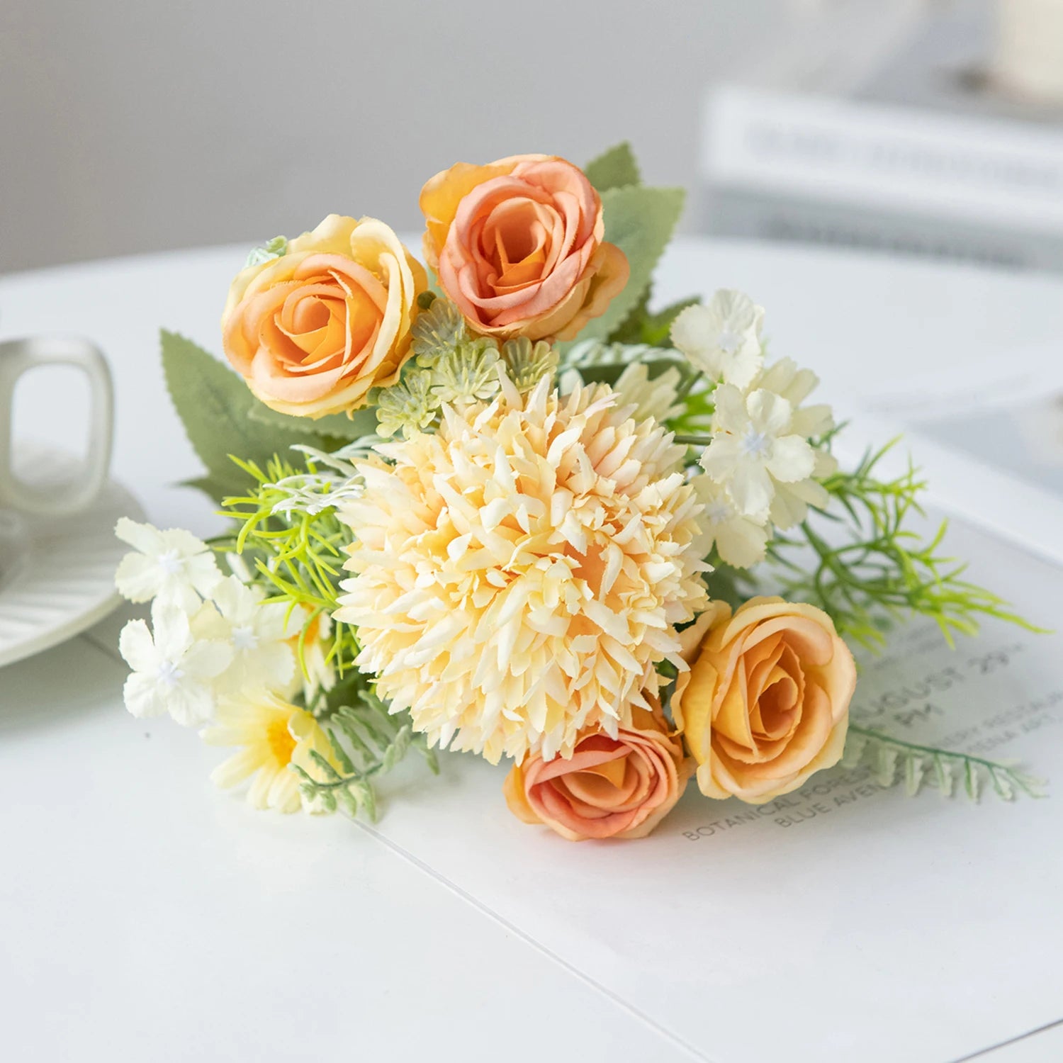 Artificial Silk Peony Bouquet