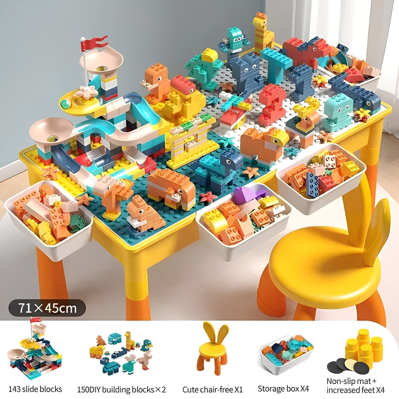 5-in-1 Kids Activity Water Table & Chair Set