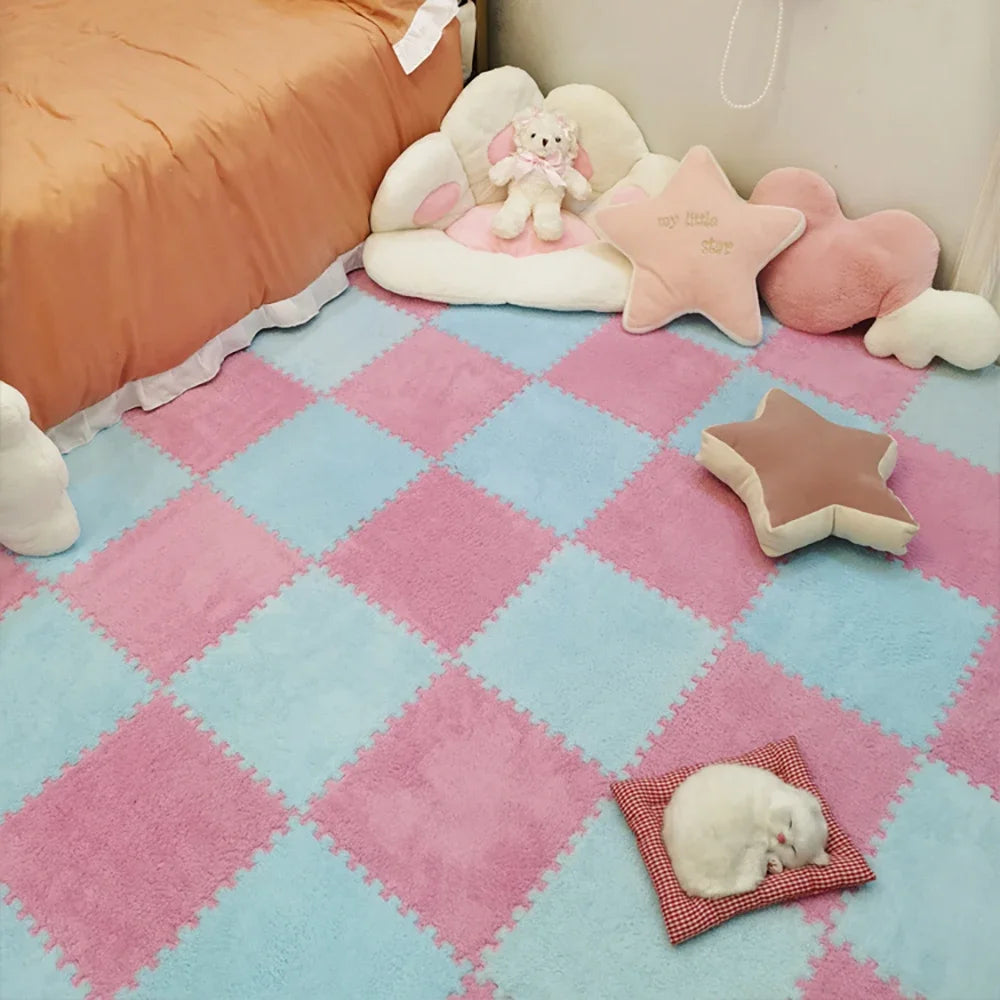 Soft Plush EVA Foam Puzzle Play Mat for Babies & Kids