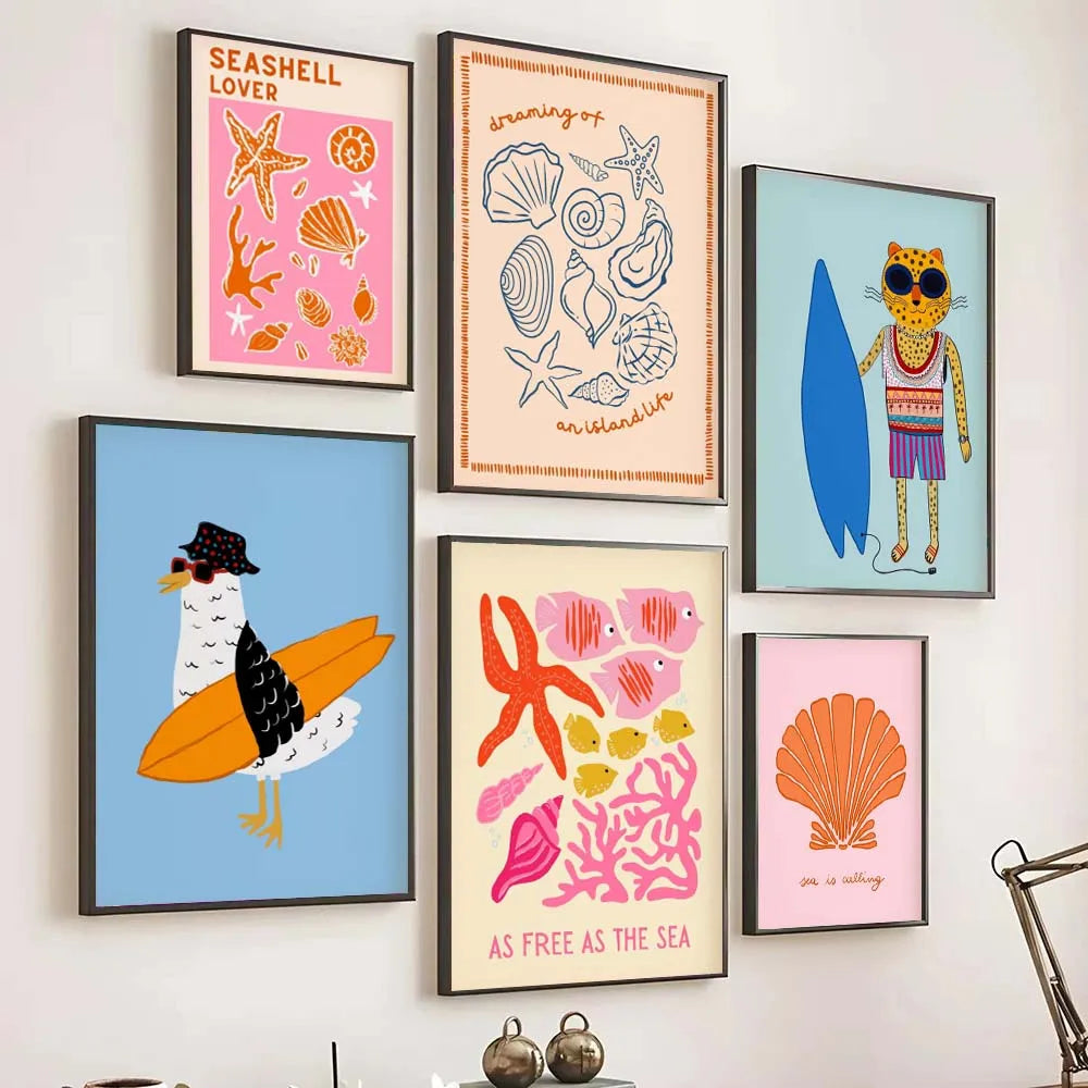 Tropical Preppy Poster