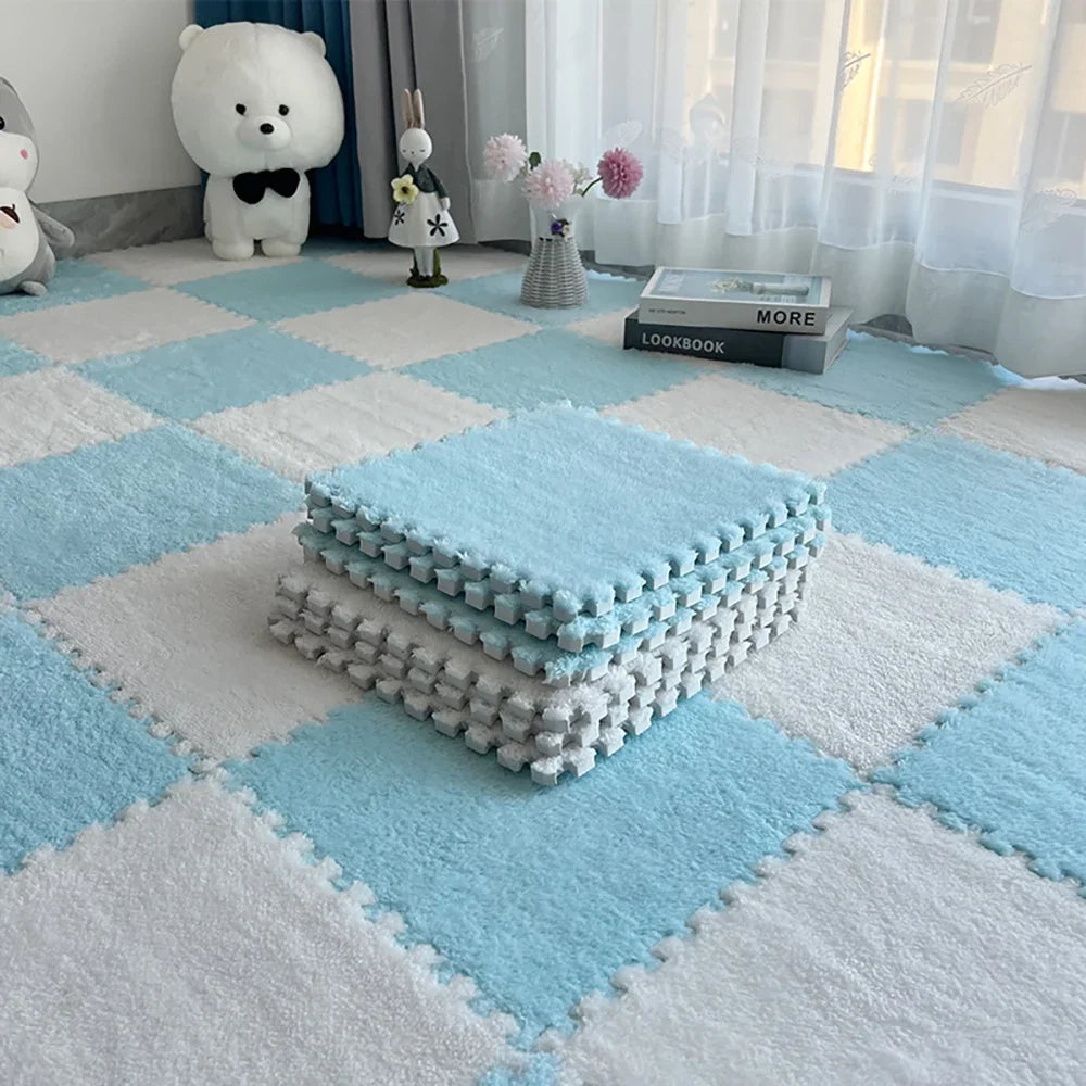Soft Plush EVA Foam Puzzle Play Mat for Babies & Kids