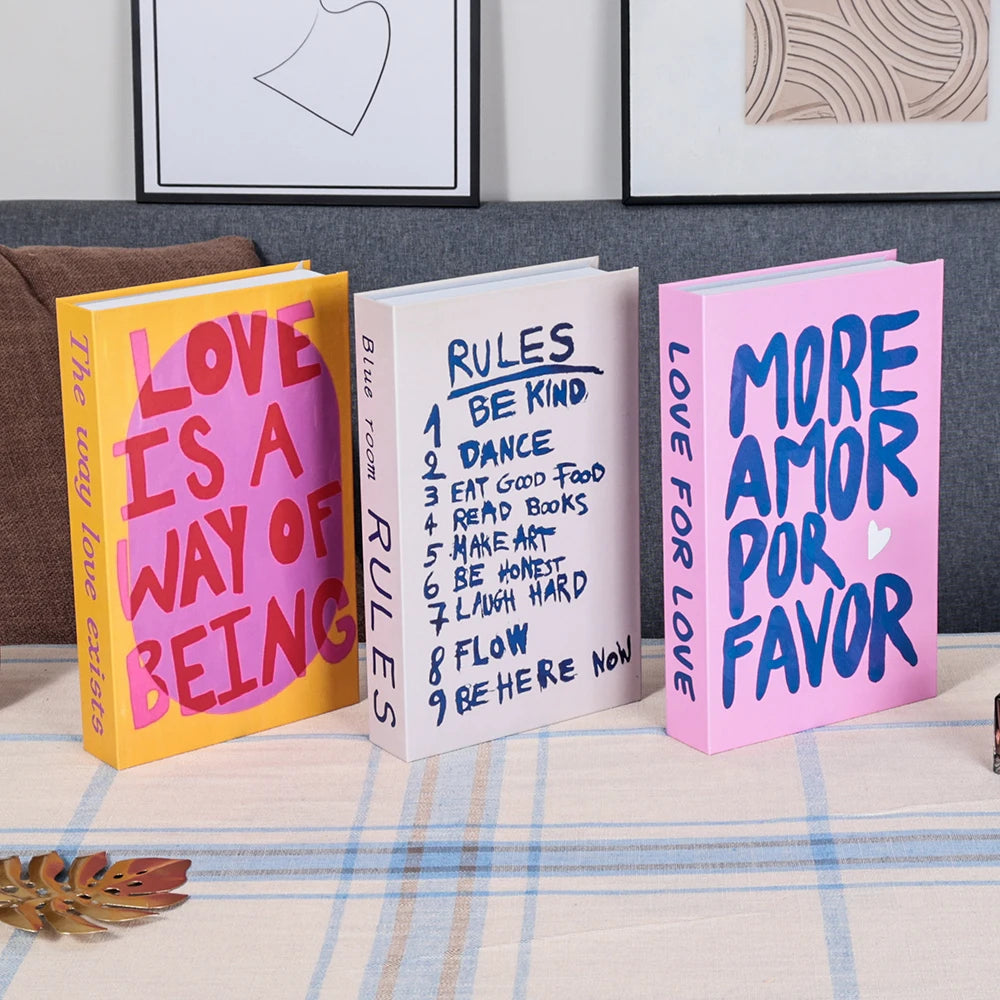 3 PCS Fashion Fake Books