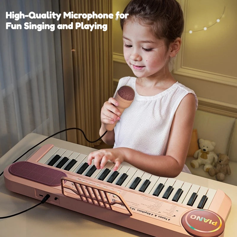 37-Key Kids Piano Keyboard with Microphone