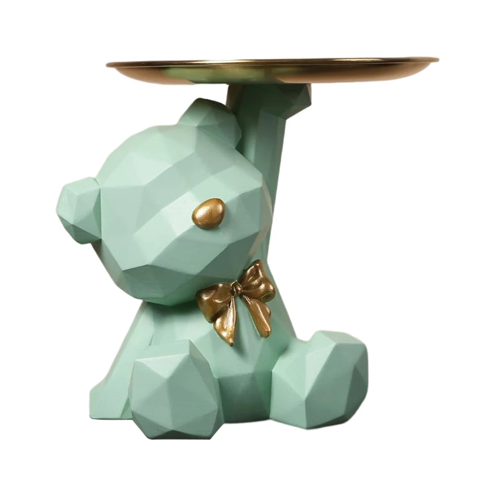 Geometric Bear Key Holder Figurine