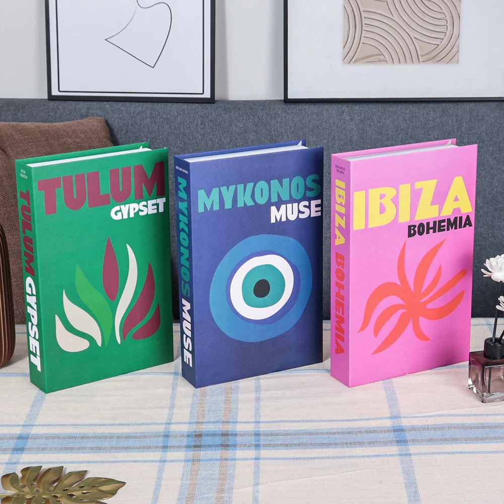 3 PCS Fashion Fake Books
