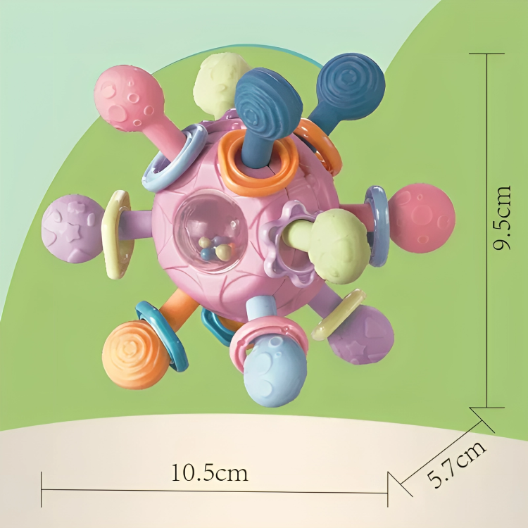 Baby Rotating Rattle Ball – Sensory Teether Toy