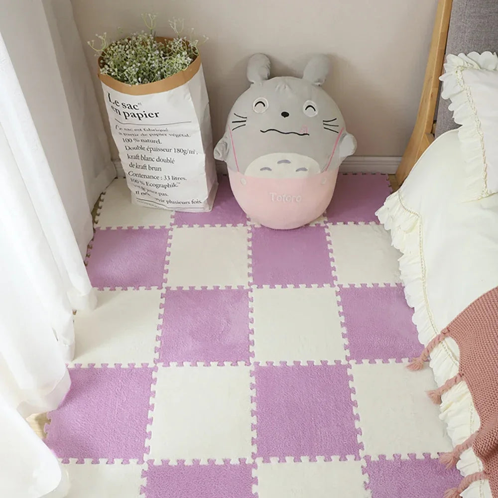 Soft Plush EVA Foam Puzzle Play Mat for Babies & Kids