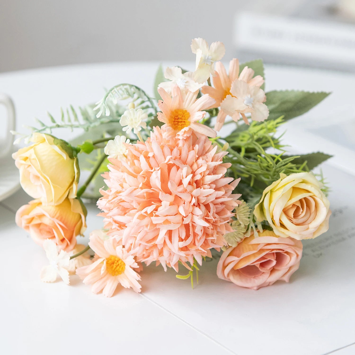 Artificial Silk Peony Bouquet