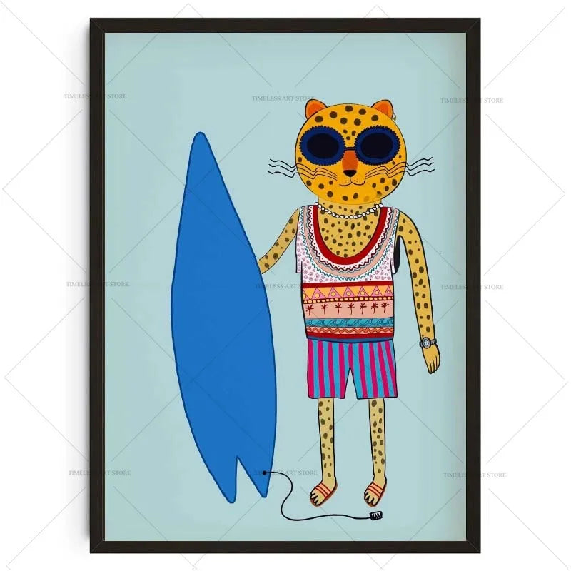 Tropical Preppy Poster