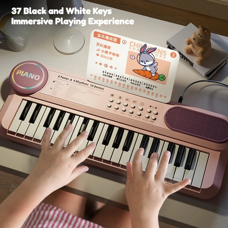 37-Key Kids Piano Keyboard with Microphone