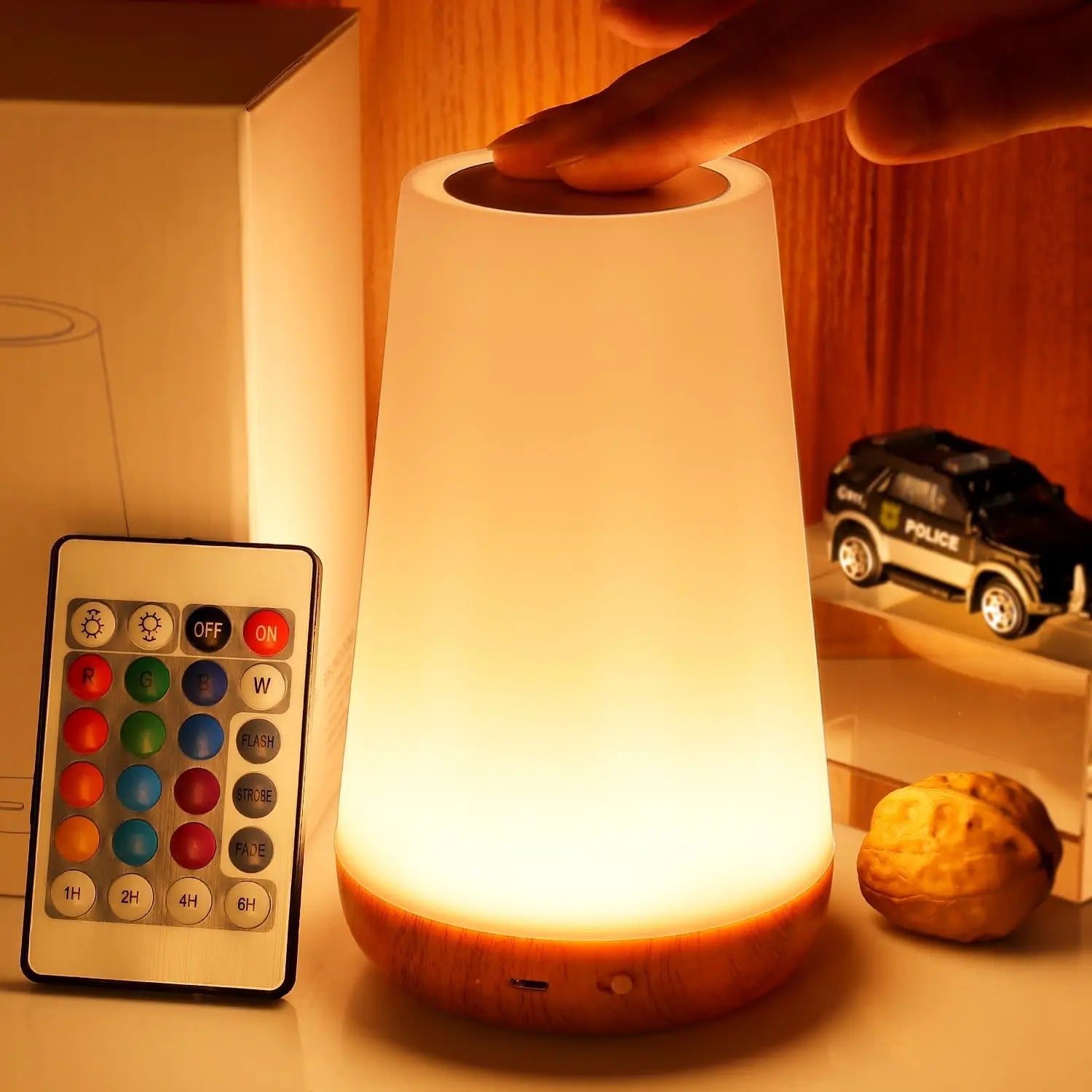 13 Color Changing Night Light – USB RGB Bedside Lamp