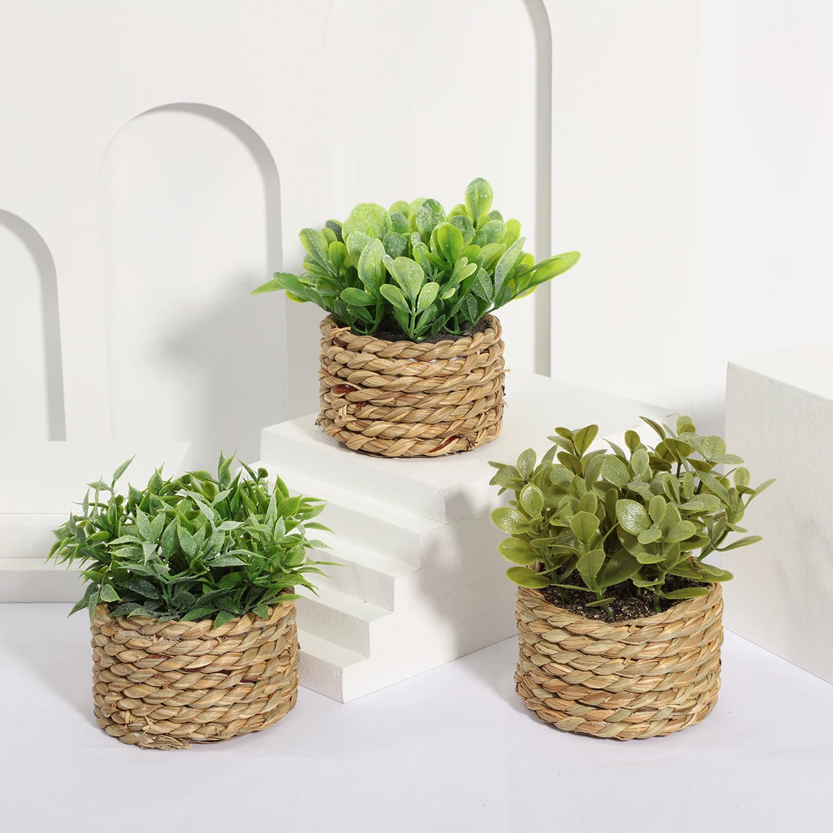 Artificial Eucalyptus Grass - Small Potted Plant