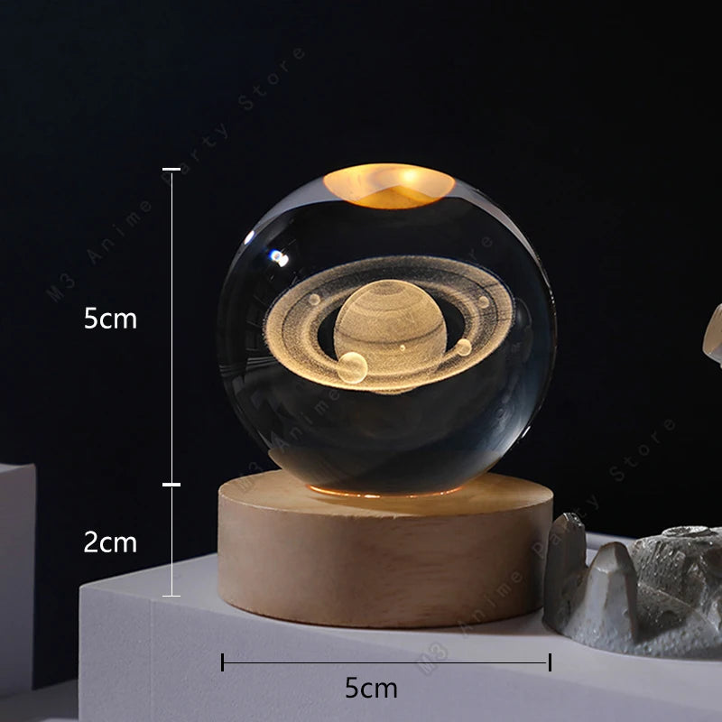 3D Crystal Ball Night Light