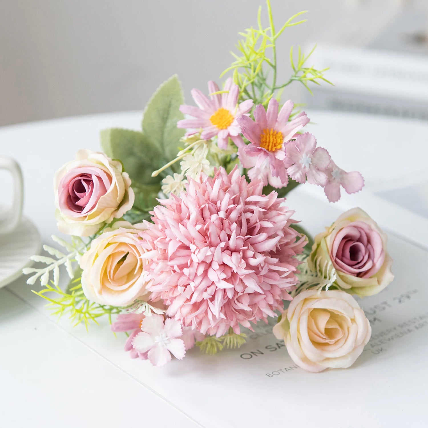 Artificial Silk Peony Bouquet