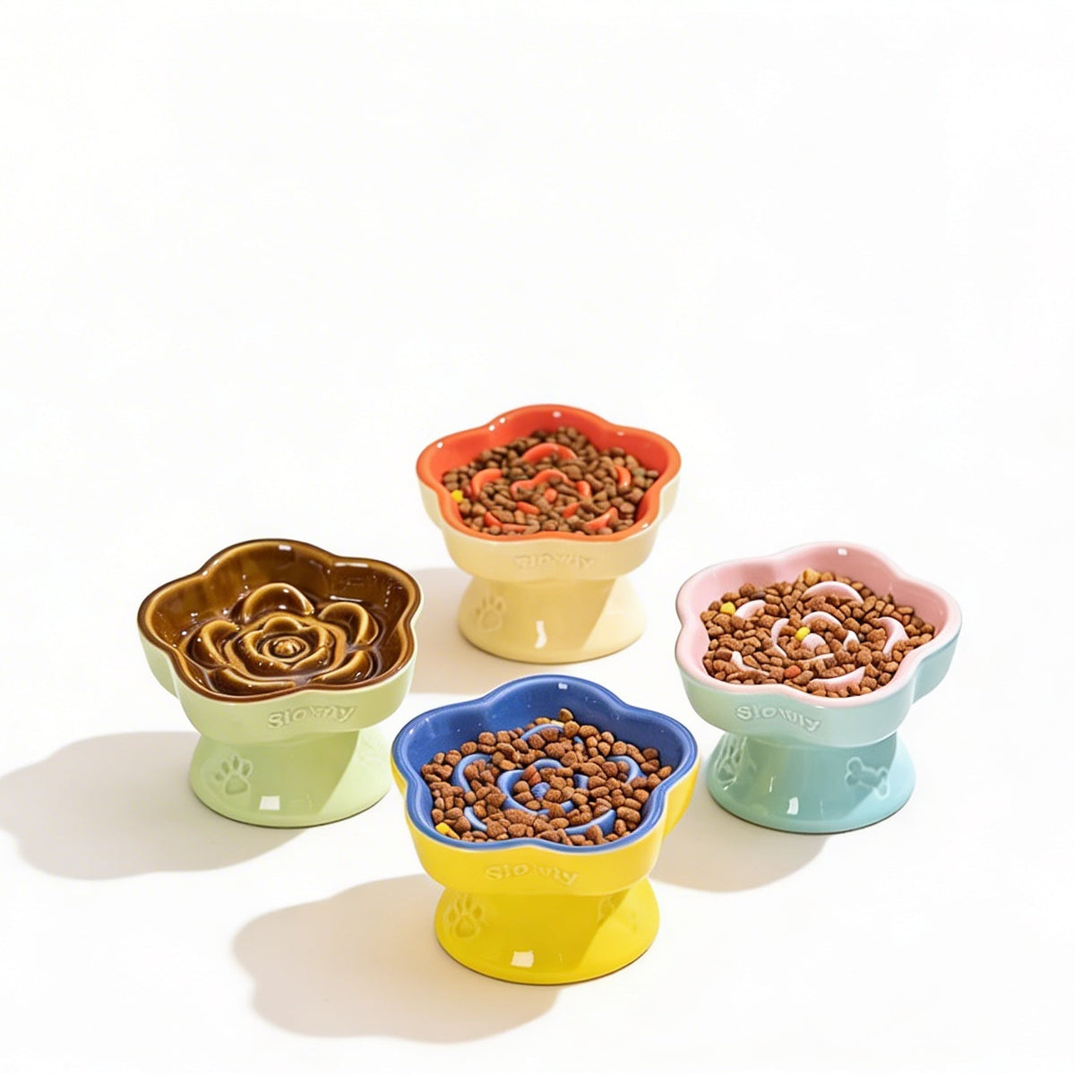 Elevated Ceramic Slow Feeder Bowl - Versi Store